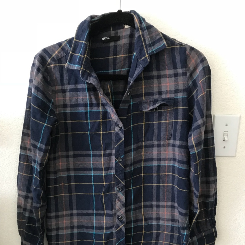 Navy Blue Boyfriend Flannel